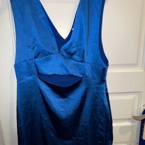 Elegant Blue Sleeveless Dress